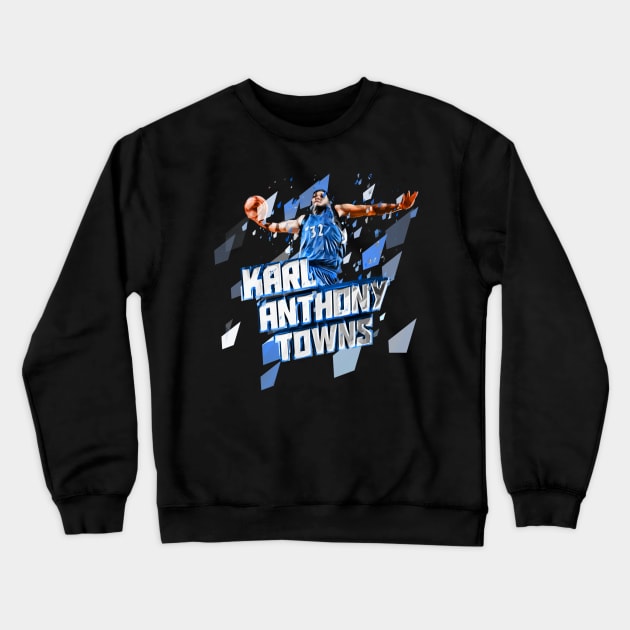 Karl Anthony Towns Artwork Crewneck Sweatshirt by hesxjohnpaul